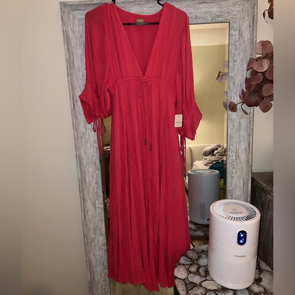 NWT Free People Just Like Paradise Maxi Coral Size: Small